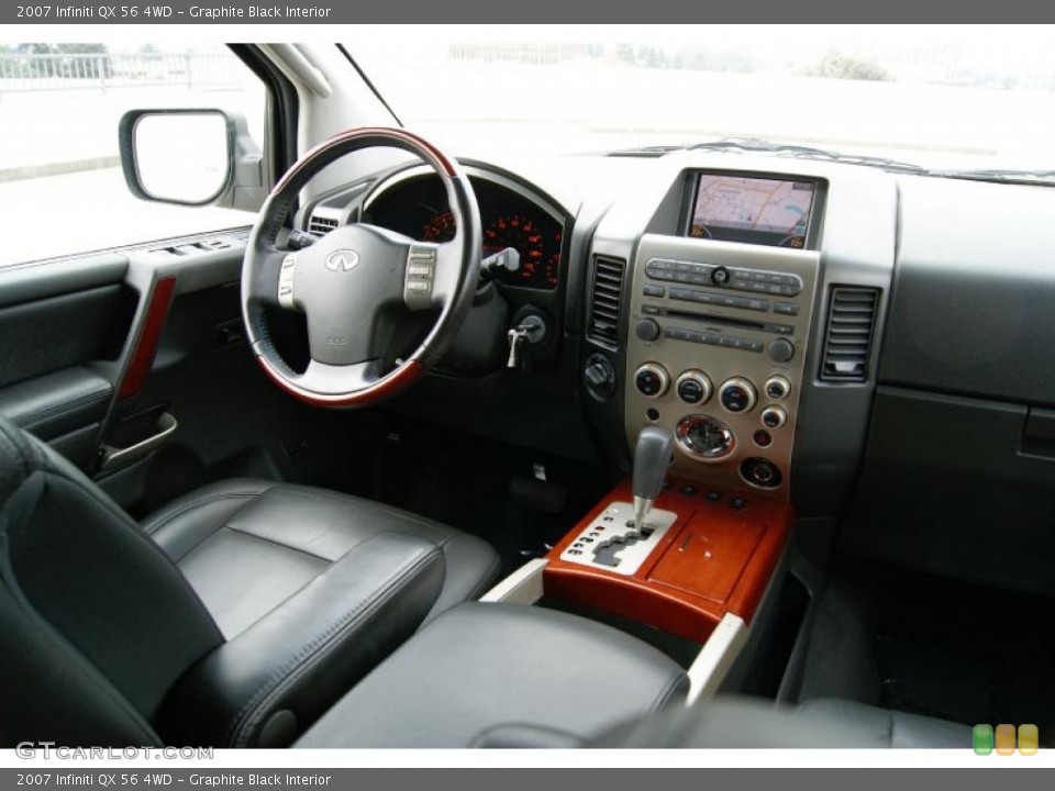 Graphite Black Interior Dashboard for the 2007 Infiniti QX 56 4WD #38680918