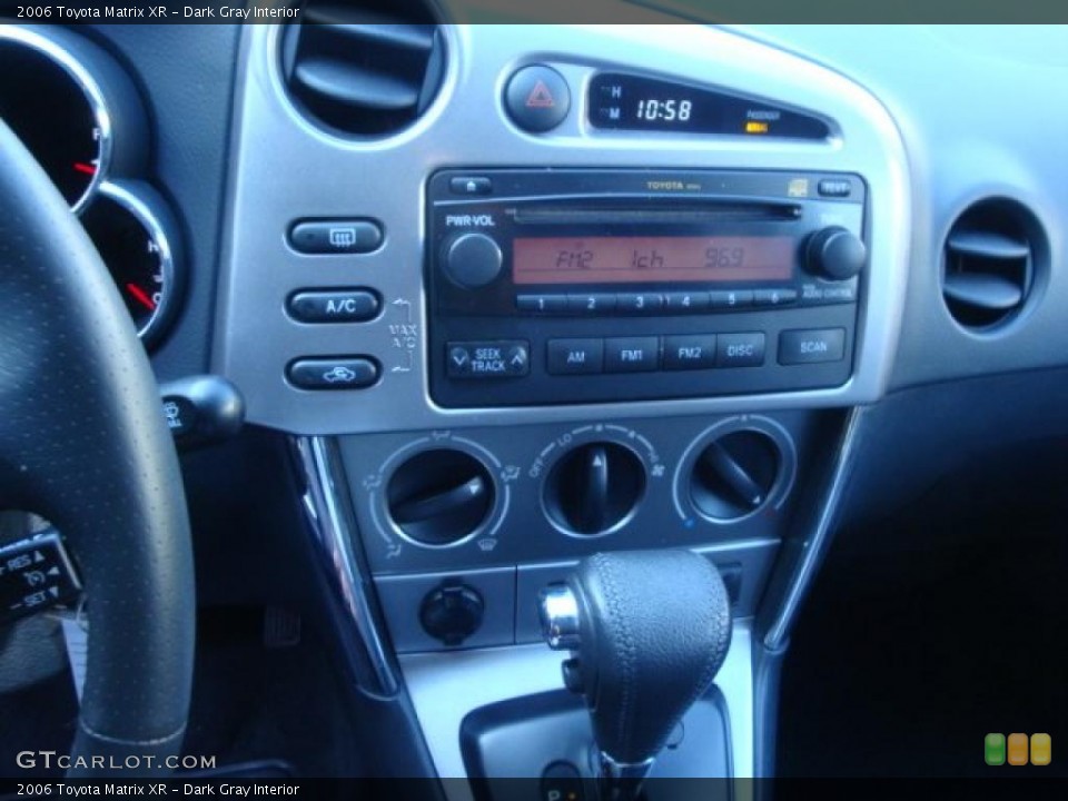 Dark Gray Interior Controls for the 2006 Toyota Matrix XR #38682590