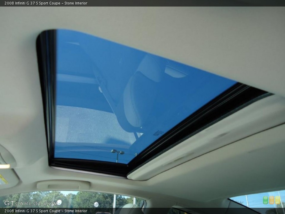 Stone Interior Sunroof for the 2008 Infiniti G 37 S Sport Coupe #38683874
