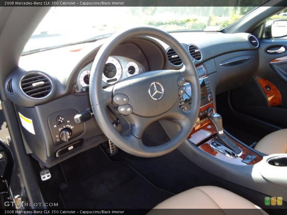 Cappuccino/Black 2008 Mercedes-Benz CLK Interiors