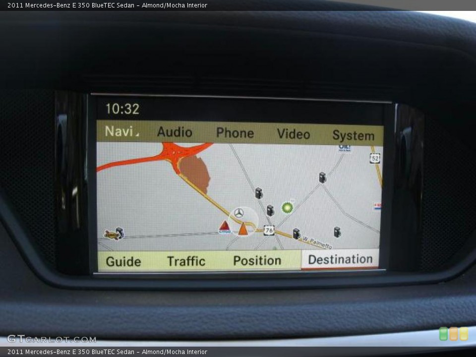 Almond/Mocha Interior Navigation for the 2011 Mercedes-Benz E 350 BlueTEC Sedan #38684970