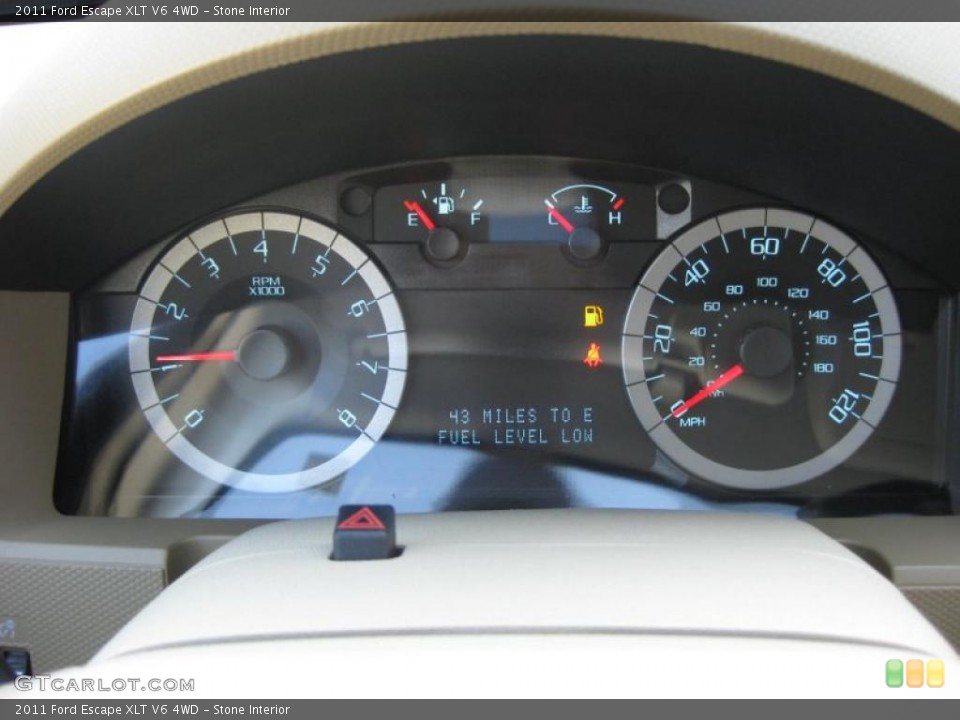 Stone Interior Gauges for the 2011 Ford Escape XLT V6 4WD #38685114
