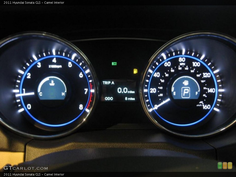 Camel Interior Gauges for the 2011 Hyundai Sonata GLS #38685314