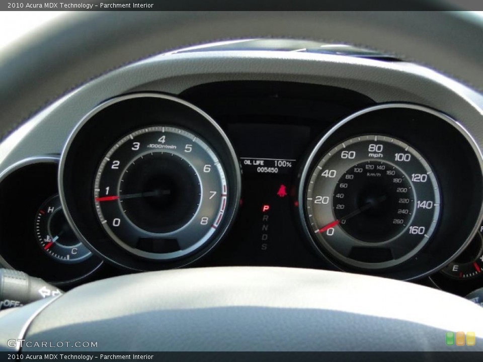 Parchment Interior Gauges for the 2010 Acura MDX Technology #38685746