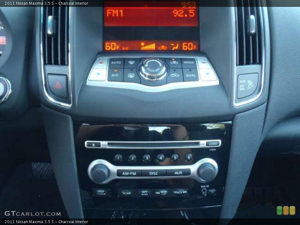 Charcoal Interior Controls for the 2011 Nissan Maxima 3.5 S #38686702