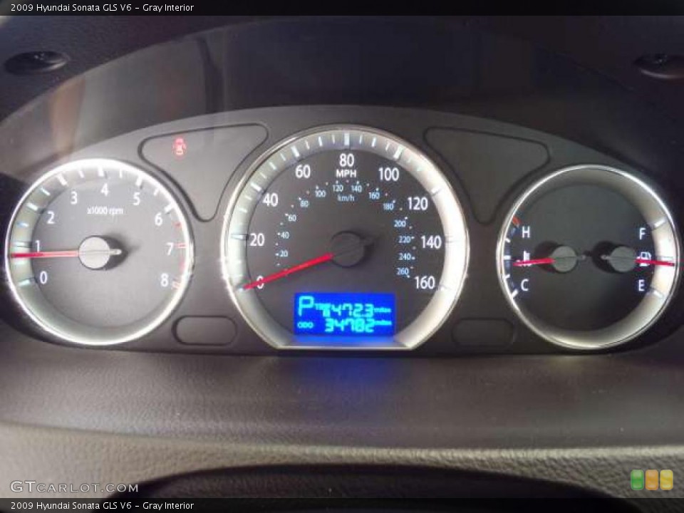 Gray Interior Gauges for the 2009 Hyundai Sonata GLS V6 #38686842