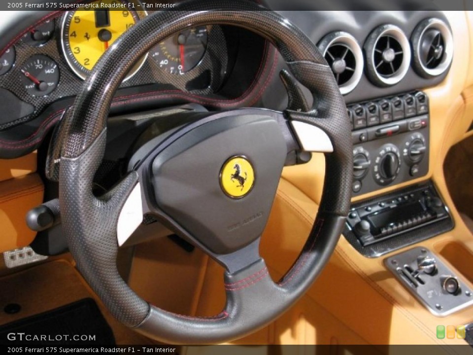 Tan Interior Steering Wheel for the 2005 Ferrari 575 Superamerica Roadster F1 #38695902
