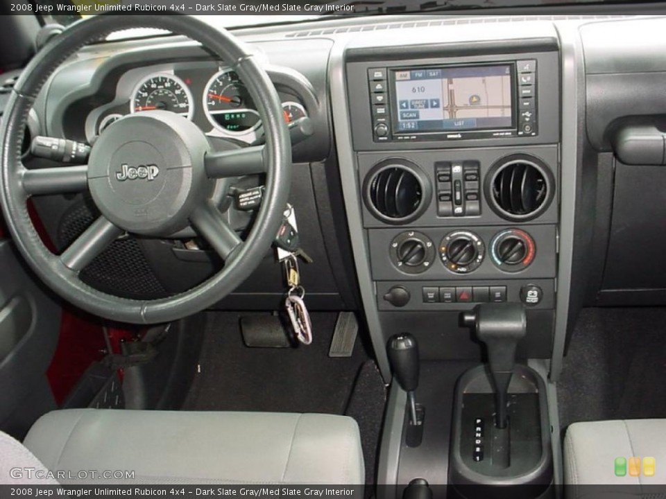 Dark Slate Gray/Med Slate Gray Interior Dashboard for the 2008 Jeep Wrangler Unlimited Rubicon 4x4 #38698183