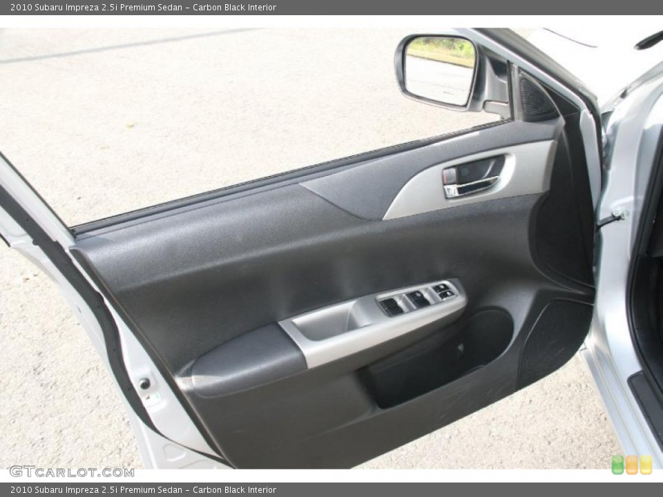 Carbon Black Interior Door Panel for the 2010 Subaru Impreza 2.5i Premium Sedan #38701163