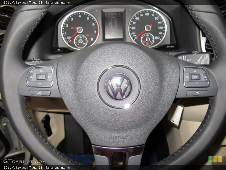 Sandstone Interior Steering Wheel for the 2011 Volkswagen Tiguan SE #38707731