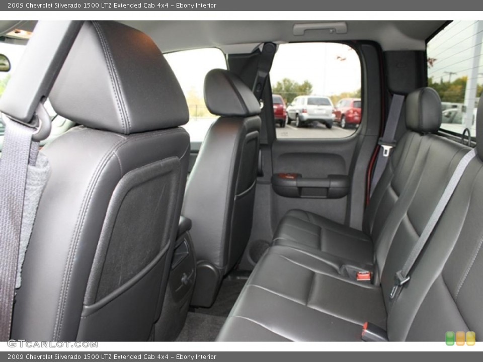 Ebony Interior Photo for the 2009 Chevrolet Silverado 1500 LTZ Extended Cab 4x4 #38710015