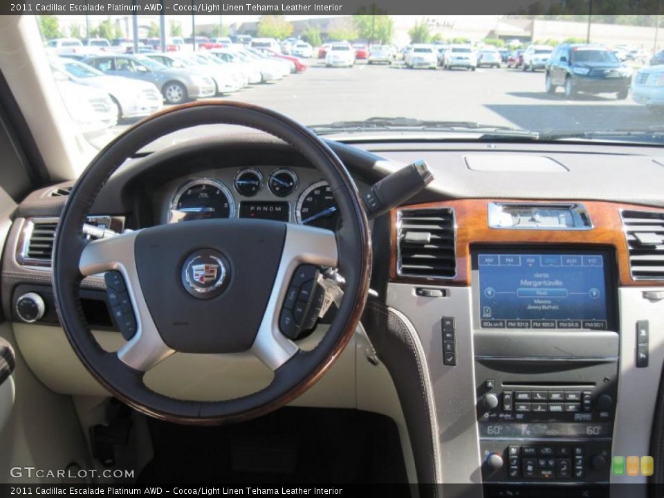 Cocoa/Light Linen Tehama Leather Interior Dashboard for the 2011 Cadillac Escalade Platinum AWD #38710023