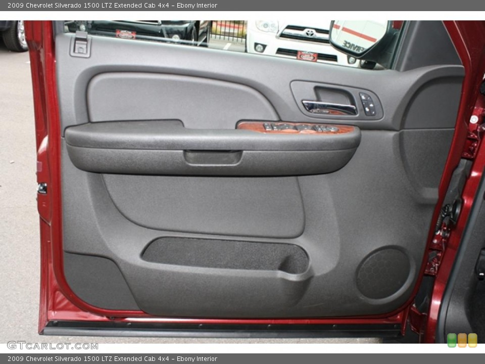 Ebony Interior Door Panel for the 2009 Chevrolet Silverado 1500 LTZ Extended Cab 4x4 #38710107