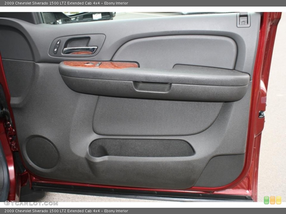 Ebony Interior Door Panel for the 2009 Chevrolet Silverado 1500 LTZ Extended Cab 4x4 #38710123