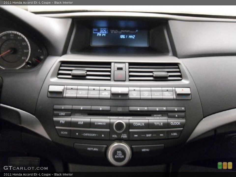 Black Interior Controls for the 2011 Honda Accord EX-L Coupe #38710155