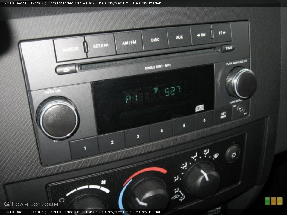 Dark Slate Gray/Medium Slate Gray Interior Controls for the 2010 Dodge Dakota Big Horn Extended Cab #38711299