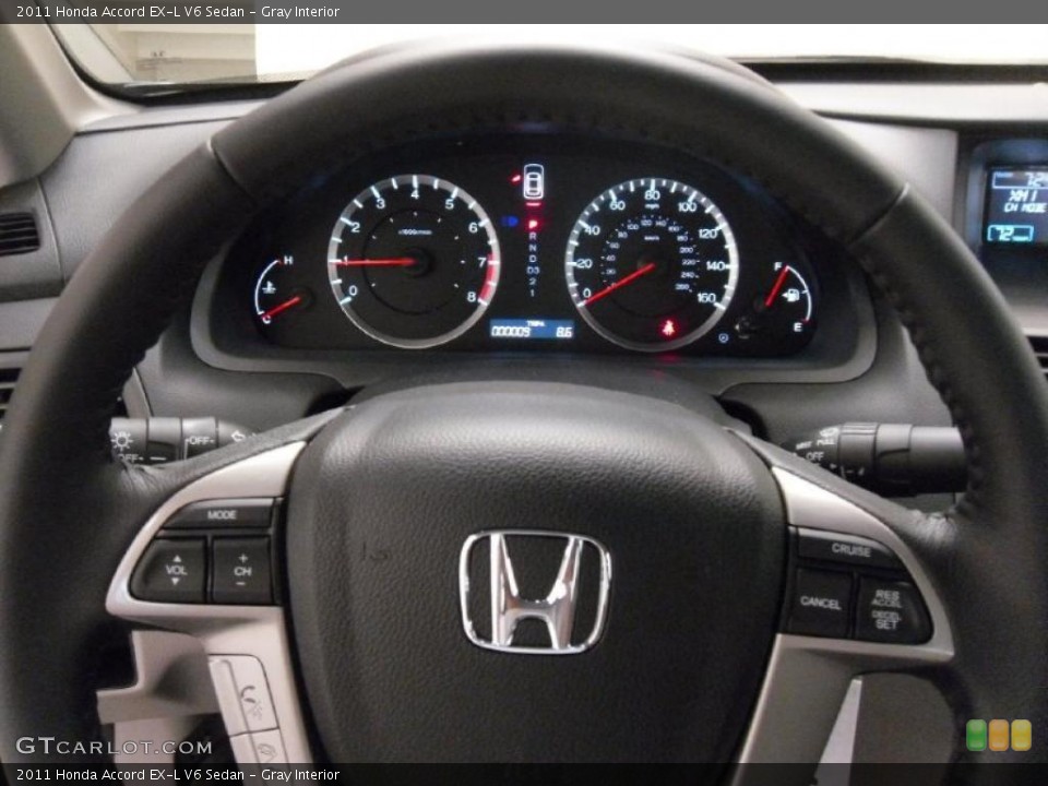 Gray Interior Controls for the 2011 Honda Accord EX-L V6 Sedan #38712243