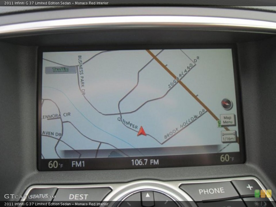 Monaco Red Interior Navigation for the 2011 Infiniti G 37 Limited Edition Sedan #38713336