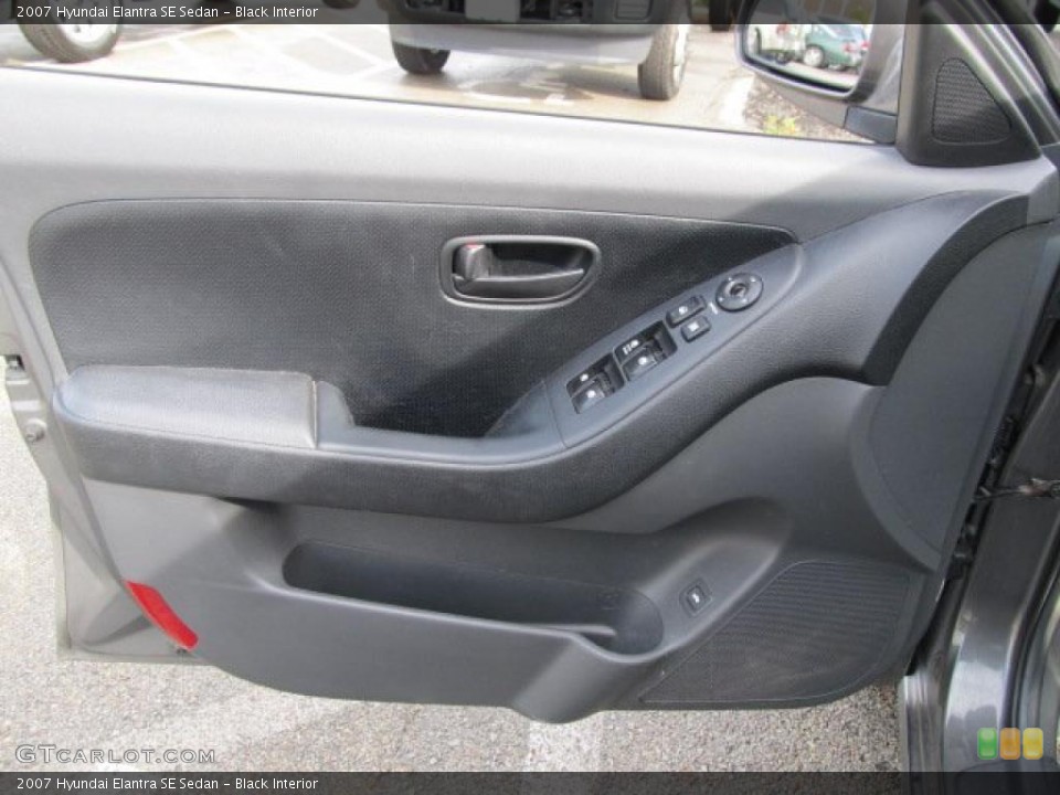 Black Interior Door Panel for the 2007 Hyundai Elantra SE Sedan #38715027