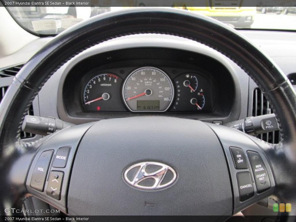 Black Interior Gauges for the 2007 Hyundai Elantra SE Sedan #38715107