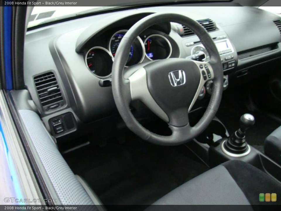 Black/Grey Interior Prime Interior for the 2008 Honda Fit Sport #38717635