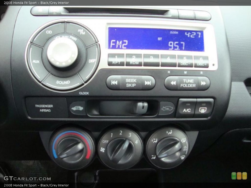 Black/Grey Interior Controls for the 2008 Honda Fit Sport #38718063