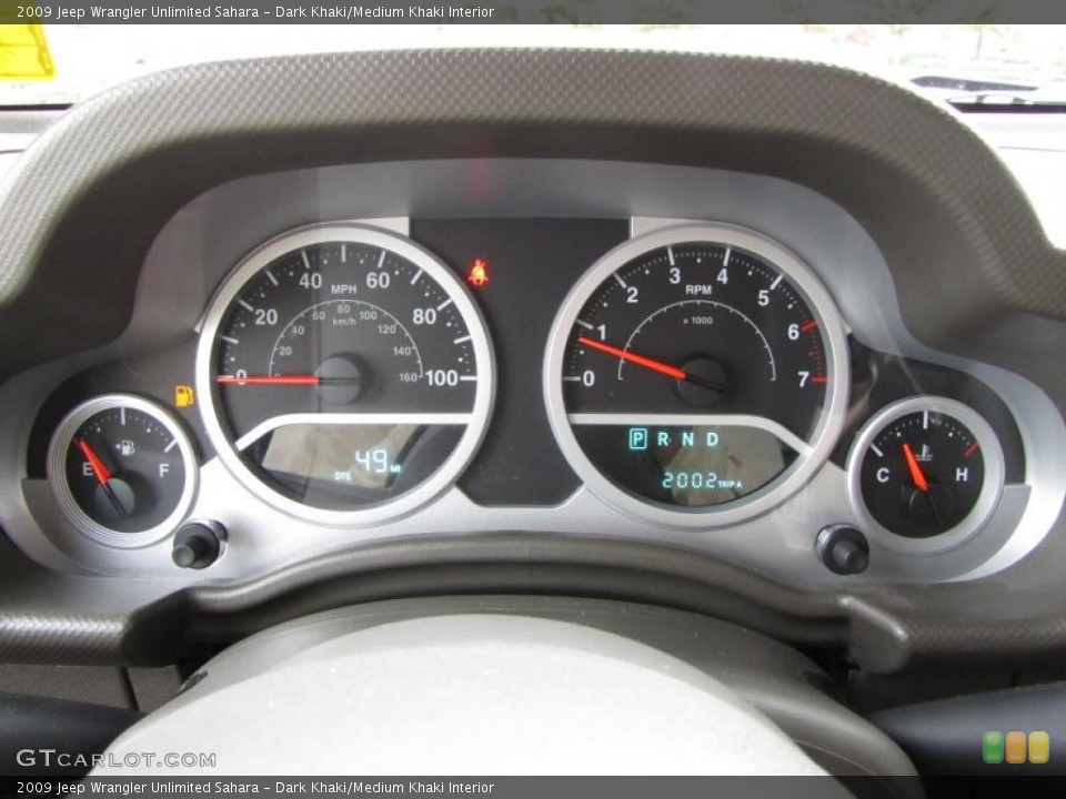 Dark Khaki/Medium Khaki Interior Gauges for the 2009 Jeep Wrangler Unlimited Sahara #38718743