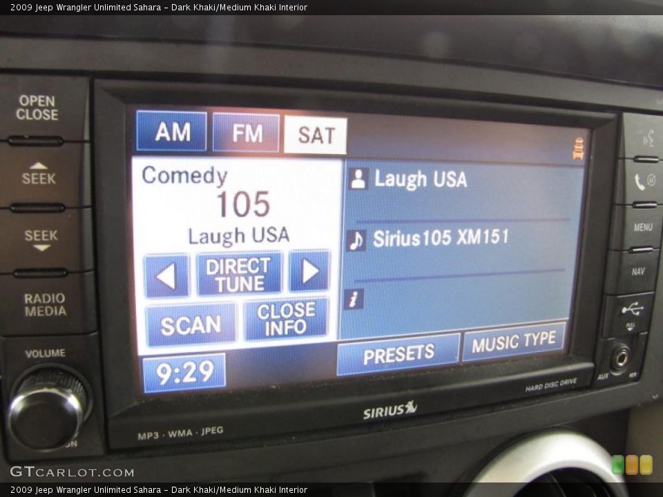 Dark Khaki/Medium Khaki Interior Navigation for the 2009 Jeep Wrangler Unlimited Sahara #38718759