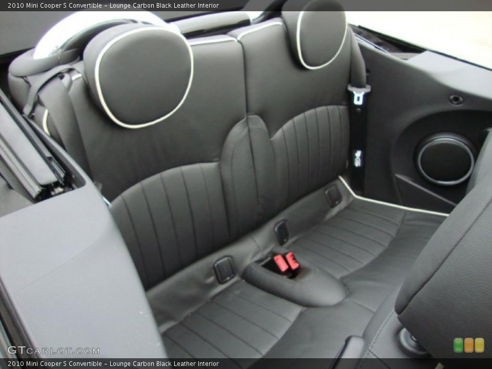 Lounge Carbon Black Leather Interior Photo for the 2010 Mini Cooper S Convertible #38721119