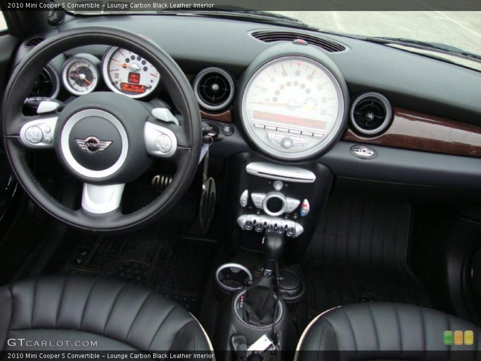 Lounge Carbon Black Leather Interior Dashboard for the 2010 Mini Cooper S Convertible #38721327