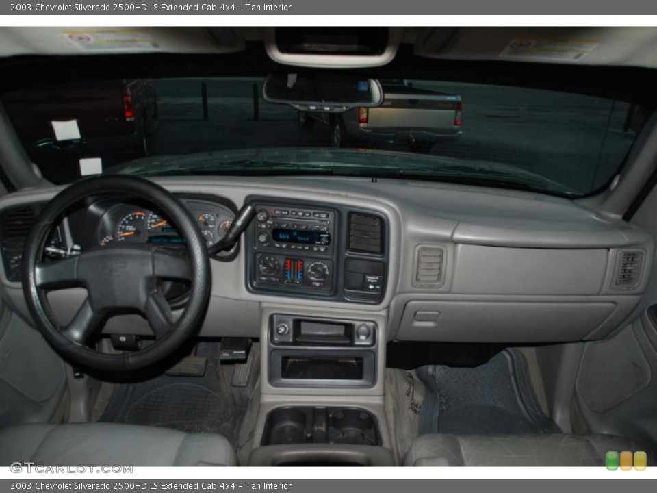 Tan Interior Dashboard for the 2003 Chevrolet Silverado 2500HD LS Extended Cab 4x4 #38722387
