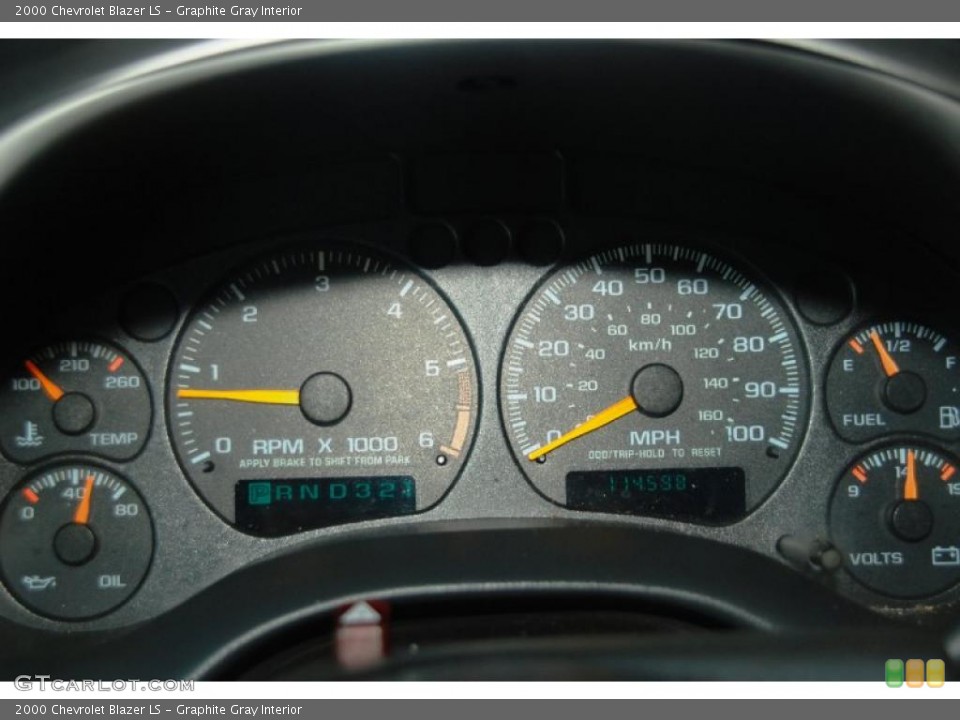 Graphite Gray Interior Gauges for the 2000 Chevrolet Blazer LS #38722939