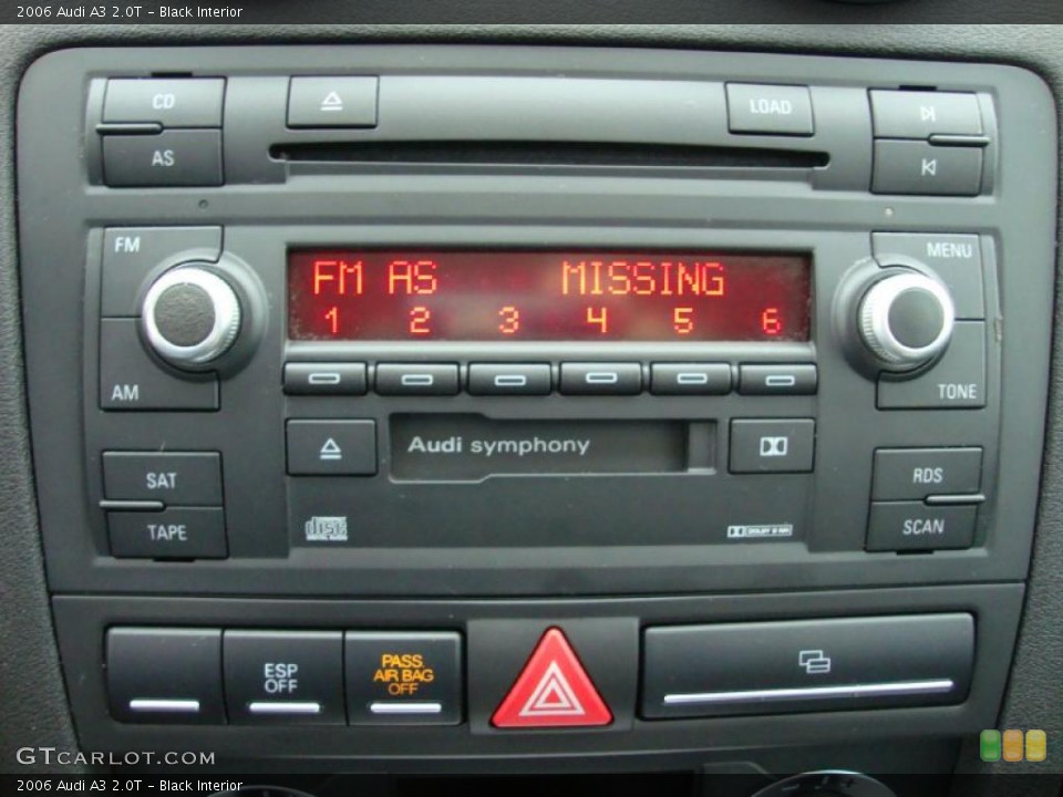 Black Interior Controls for the 2006 Audi A3 2.0T #38724955