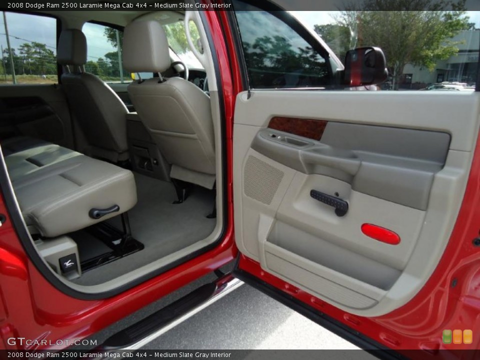 Medium Slate Gray Interior Door Panel for the 2008 Dodge Ram 2500 Laramie Mega Cab 4x4 #38726075