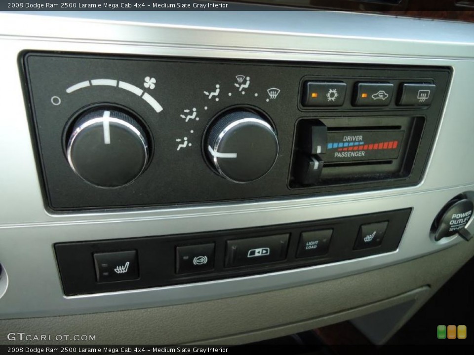 Medium Slate Gray Interior Controls for the 2008 Dodge Ram 2500 Laramie Mega Cab 4x4 #38726347