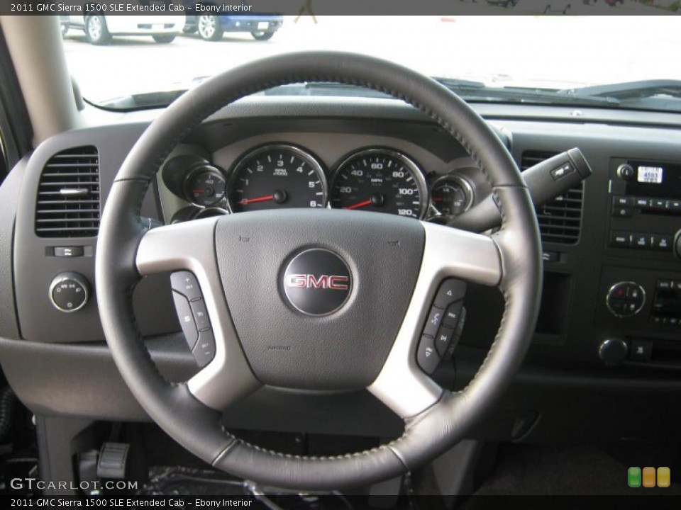 Ebony Interior Steering Wheel for the 2011 GMC Sierra 1500 SLE Extended Cab #38726479