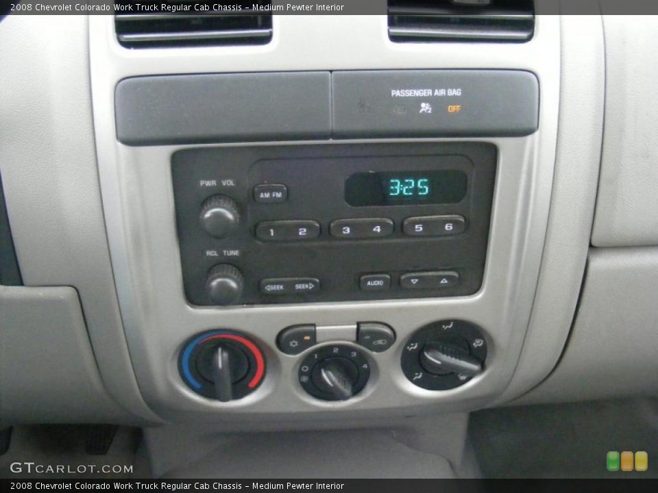 Medium Pewter Interior Controls for the 2008 Chevrolet Colorado Work Truck Regular Cab Chassis #38726879
