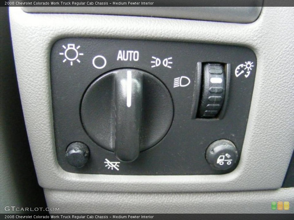 Medium Pewter Interior Controls for the 2008 Chevrolet Colorado Work Truck Regular Cab Chassis #38726919