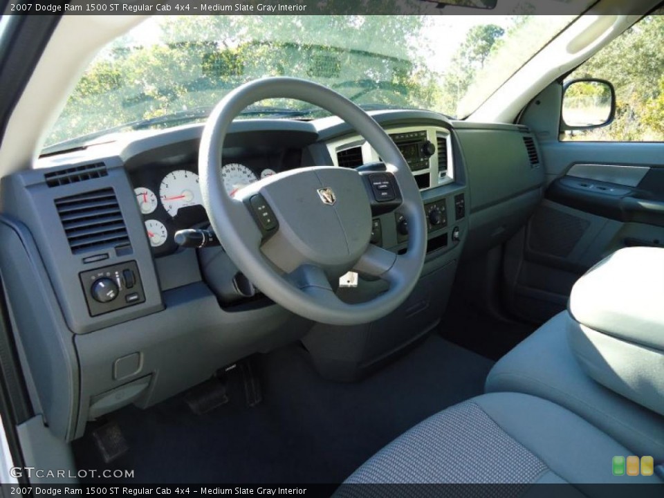 Medium Slate Gray Interior Prime Interior for the 2007 Dodge Ram 1500 ST Regular Cab 4x4 #38727147