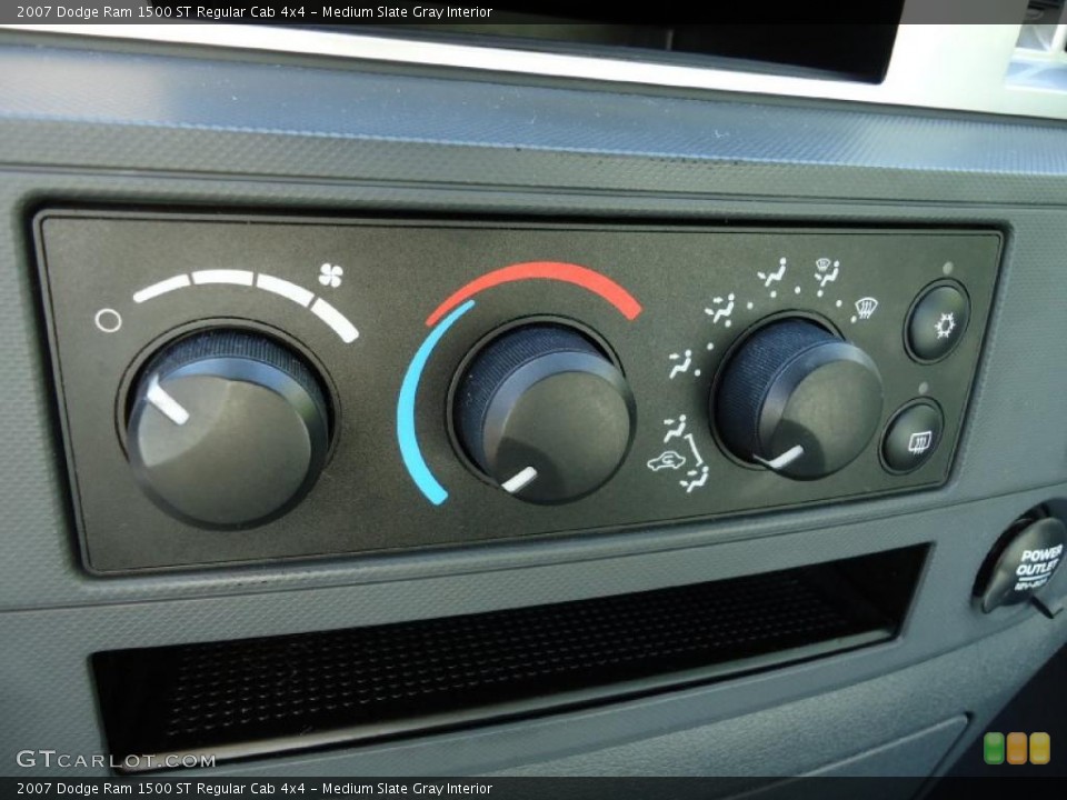 Medium Slate Gray Interior Controls for the 2007 Dodge Ram 1500 ST Regular Cab 4x4 #38727511