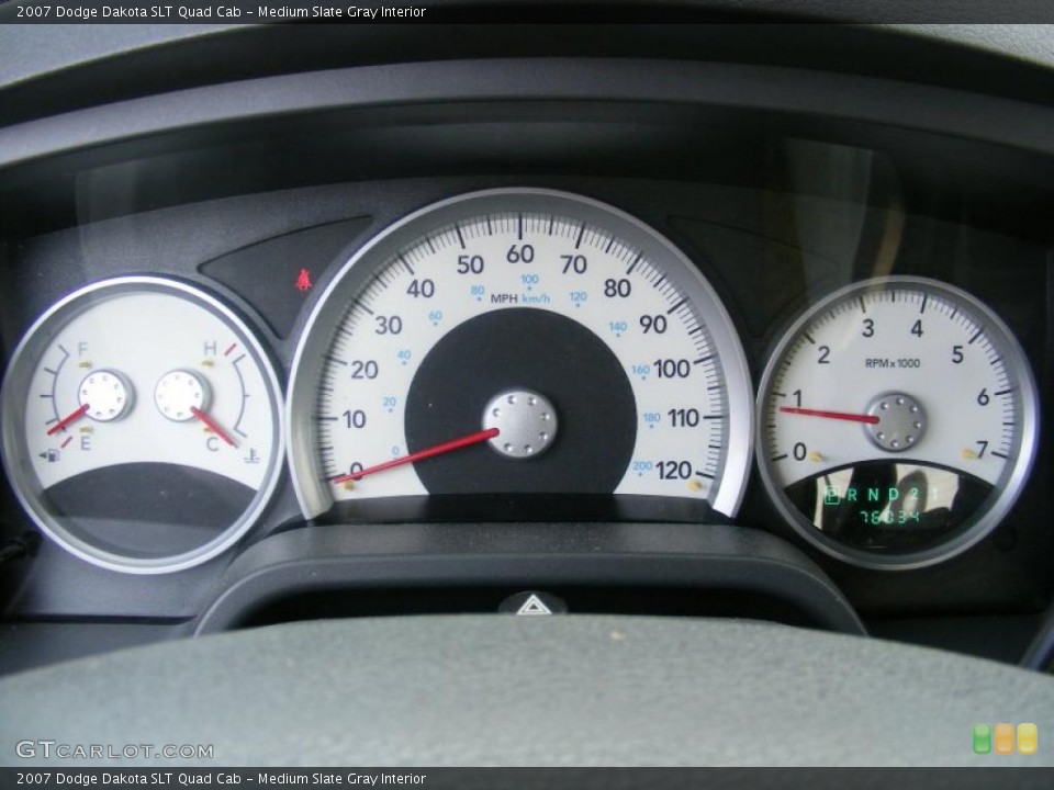 Medium Slate Gray Interior Gauges for the 2007 Dodge Dakota SLT Quad Cab #38727815