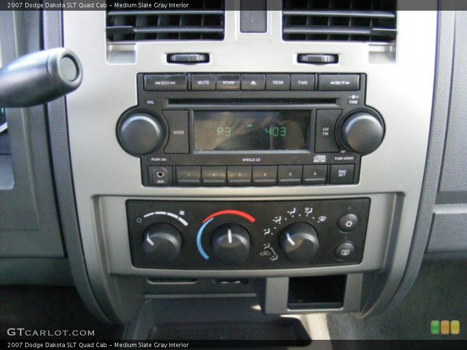 Medium Slate Gray Interior Controls for the 2007 Dodge Dakota SLT Quad Cab #38727847