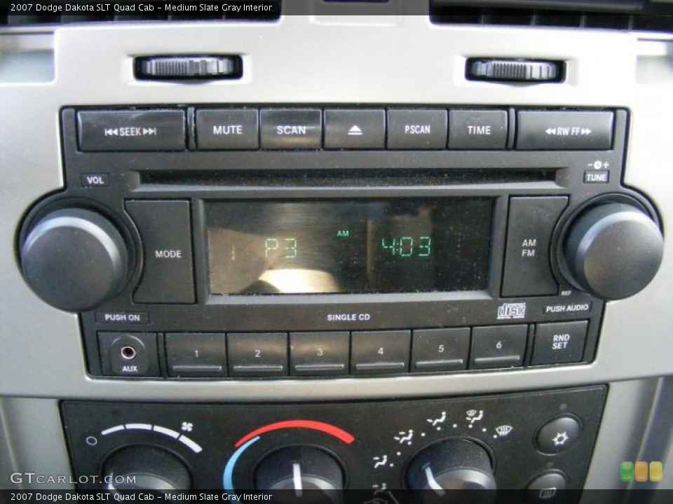 Medium Slate Gray Interior Controls for the 2007 Dodge Dakota SLT Quad Cab #38727863