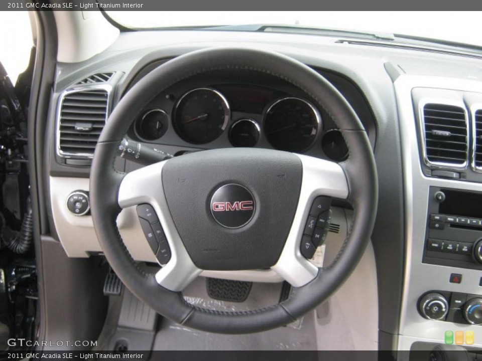 Light Titanium Interior Steering Wheel for the 2011 GMC Acadia SLE #38728163