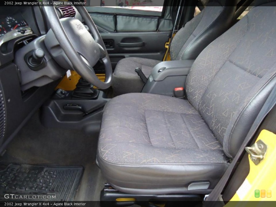 Agate Black Interior Photo for the 2002 Jeep Wrangler X 4x4 #38728307