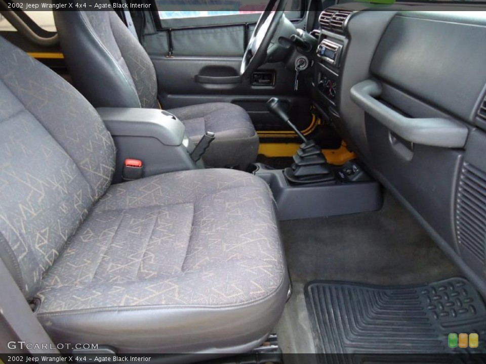 Agate Black Interior Photo for the 2002 Jeep Wrangler X 4x4 #38728468