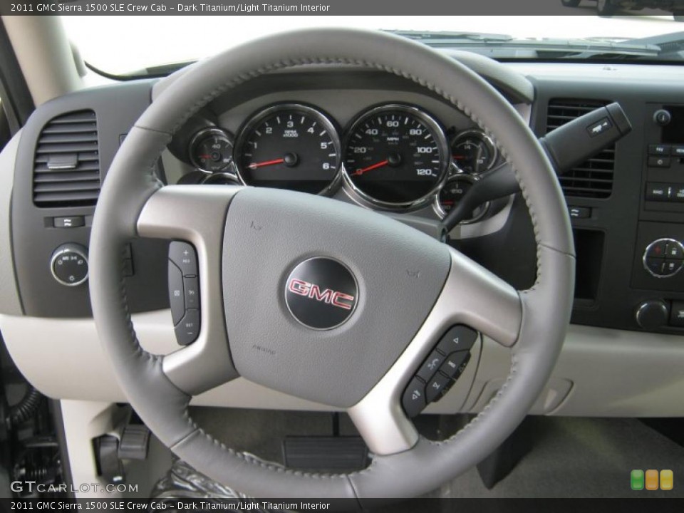 Dark Titanium/Light Titanium Interior Steering Wheel for the 2011 GMC Sierra 1500 SLE Crew Cab #38728575