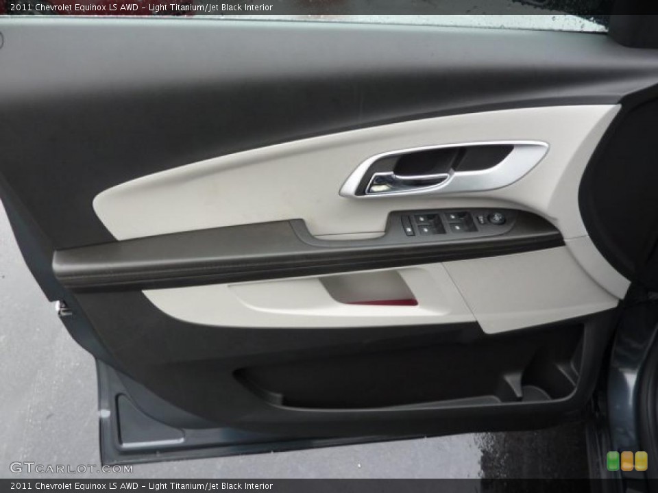 Light Titanium/Jet Black Interior Door Panel for the 2011 Chevrolet Equinox LS AWD #38729183