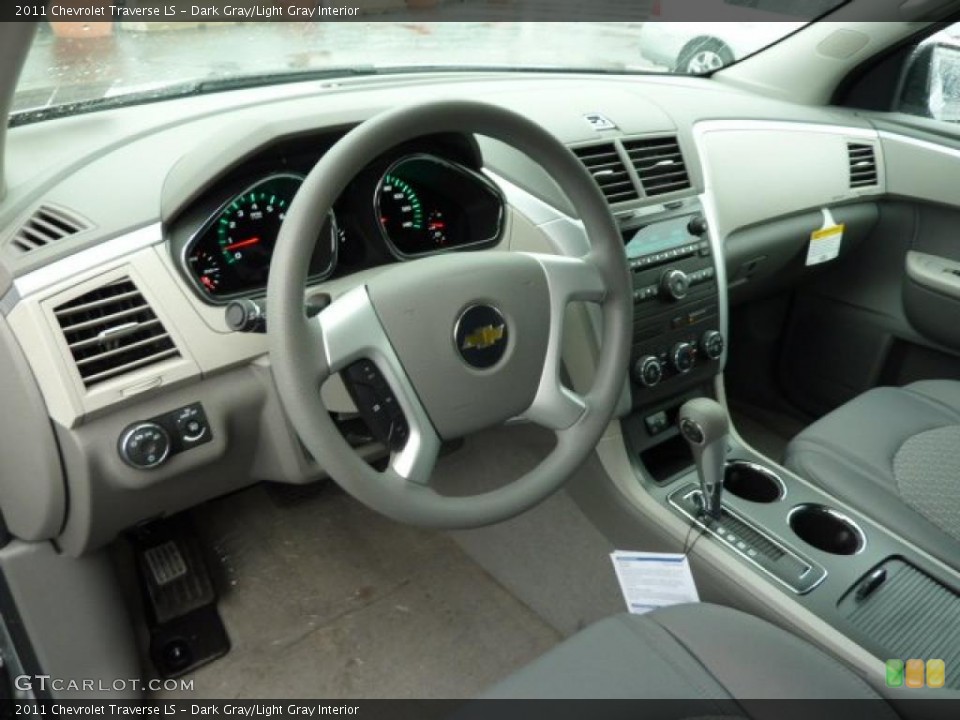 Dark Gray/Light Gray Interior Prime Interior for the 2011 Chevrolet Traverse LS #38730659