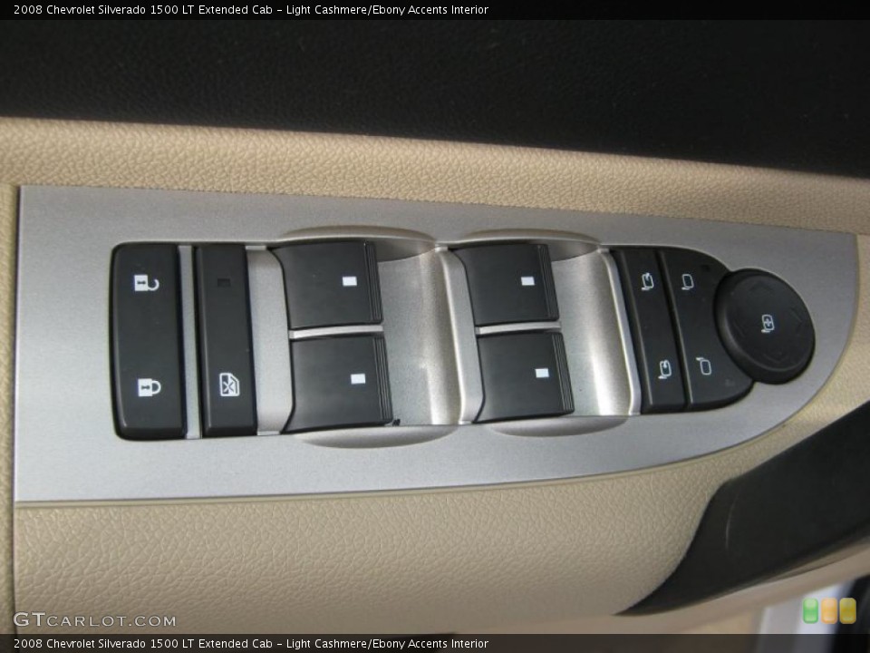 Light Cashmere/Ebony Accents Interior Controls for the 2008 Chevrolet Silverado 1500 LT Extended Cab #38730835